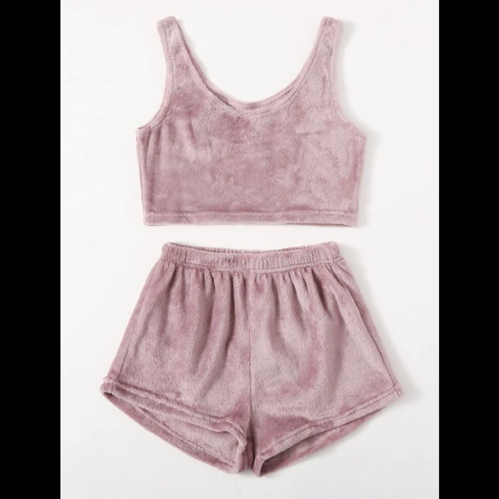 🆕 Flannel Solid Lounge Set